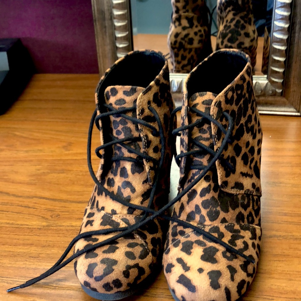 Leopard Print Booties